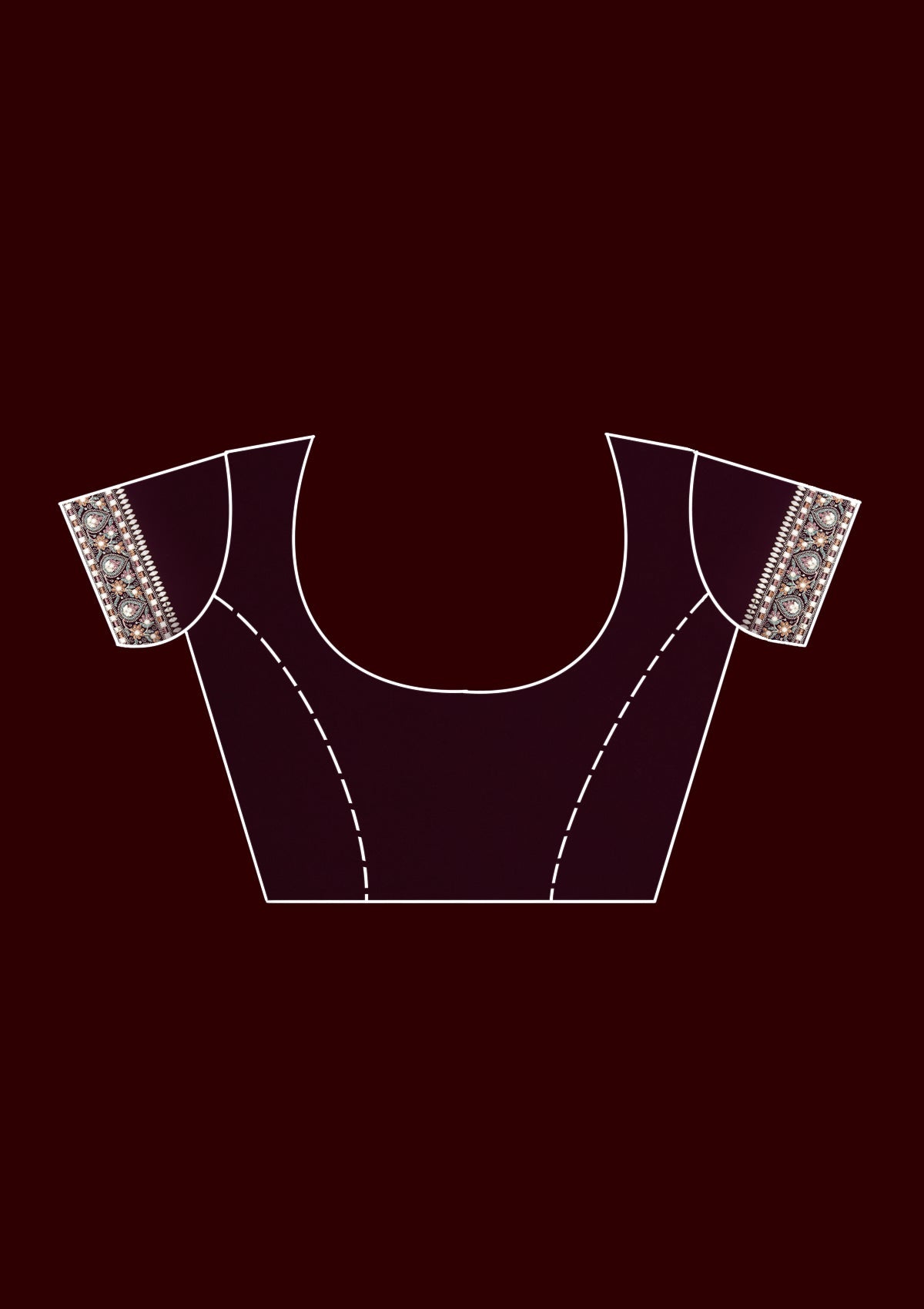 Purple Threadwork Georgette Saree - Koskii