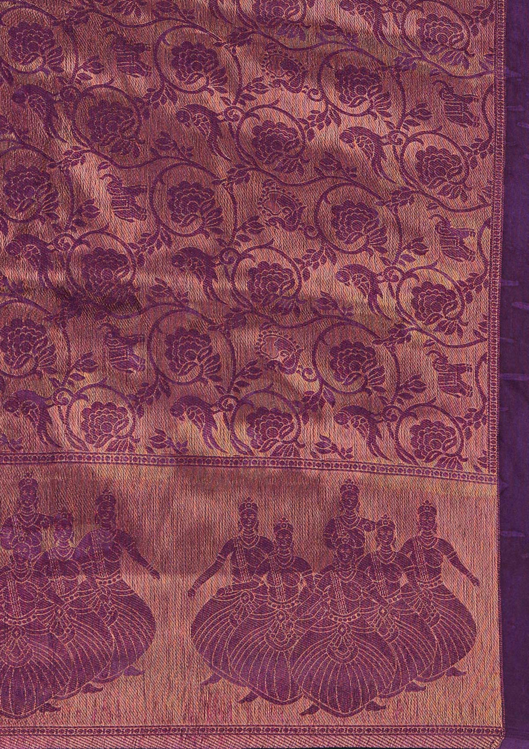 Purple Zariwork Art Silk Designer Saree - Koskii