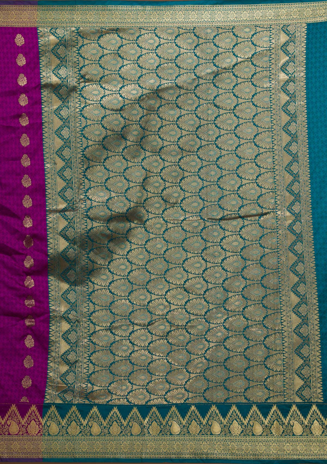 Purple Zariwork Art Silk Saree-Koskii