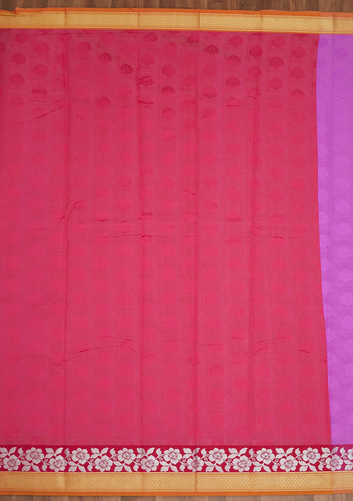Purple Zariwork Art Silk Saree - Koskii