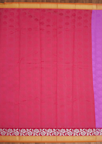 Purple Zariwork Art Silk Saree - Koskii