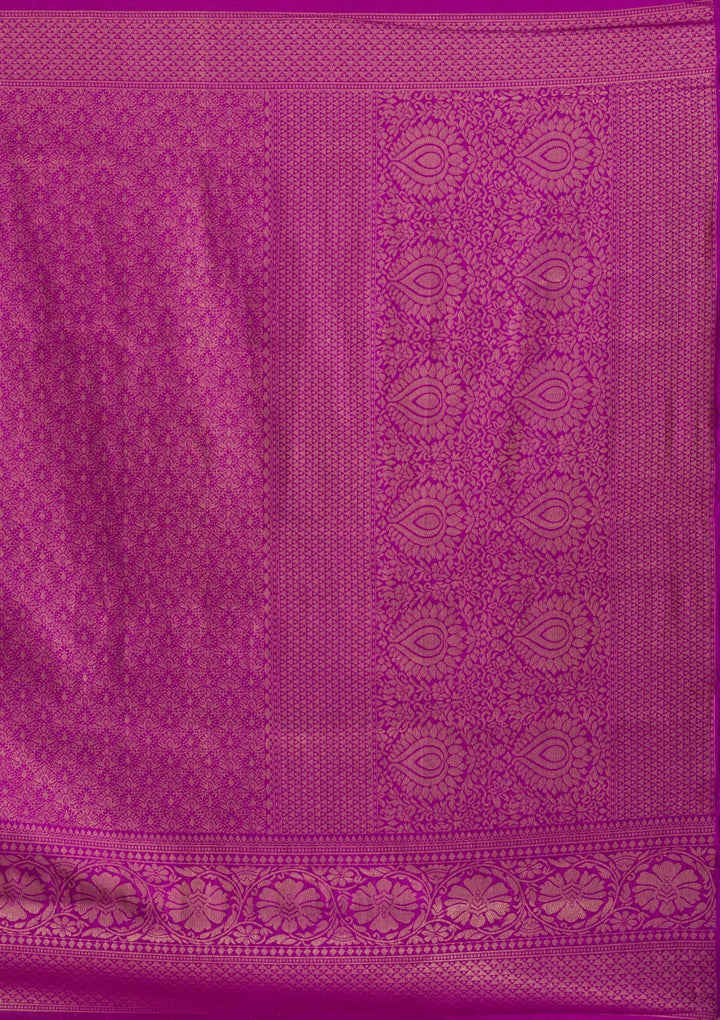Purple Zariwork Art Silk Saree-Koskii