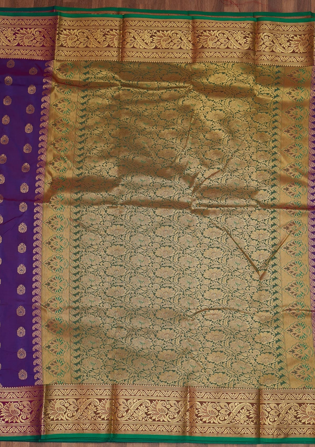 Purple Zariwork Banarasi Saree - Koskii