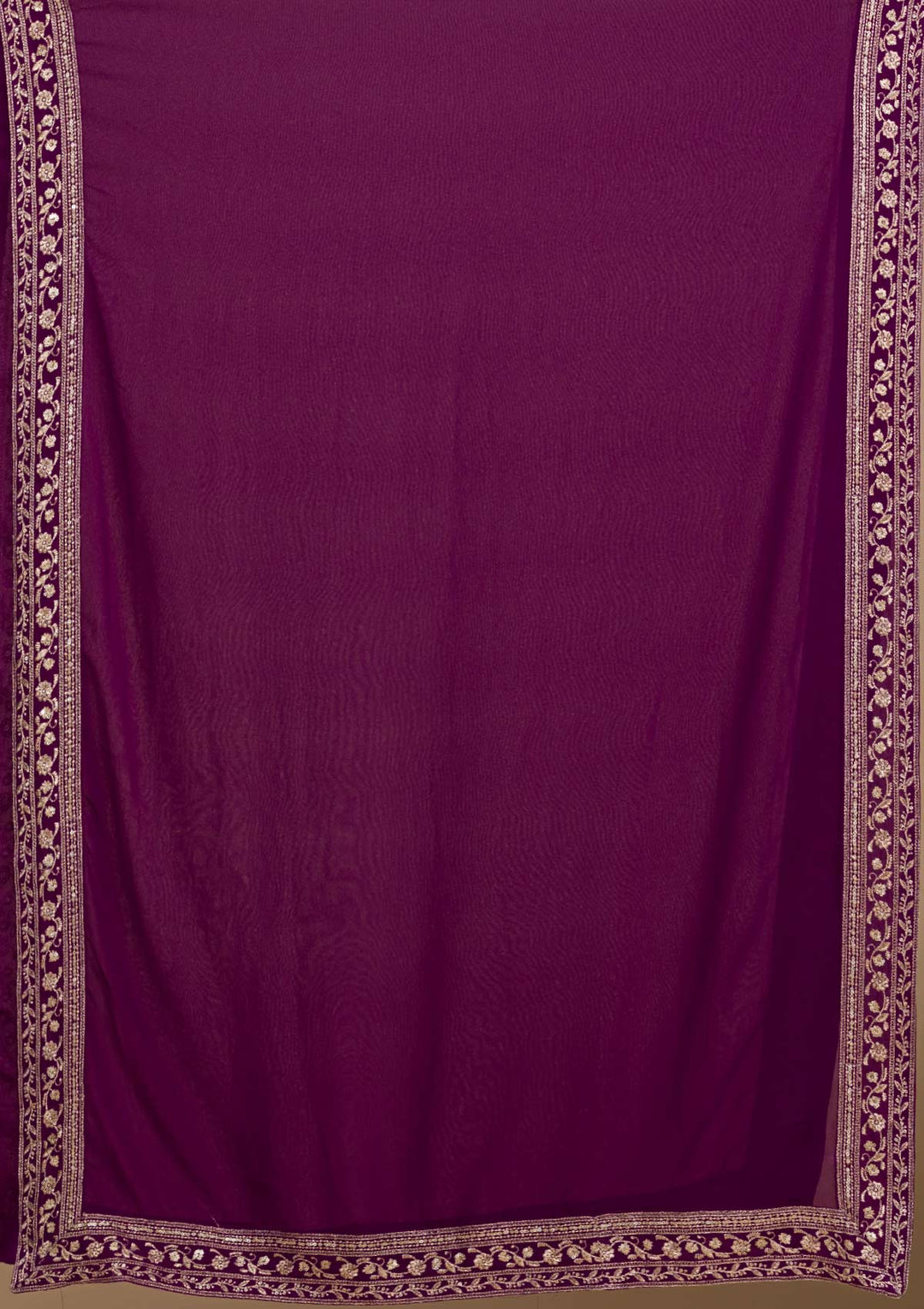Purple Zariwork Georgette Readymade Salwar Kameez-Koskii
