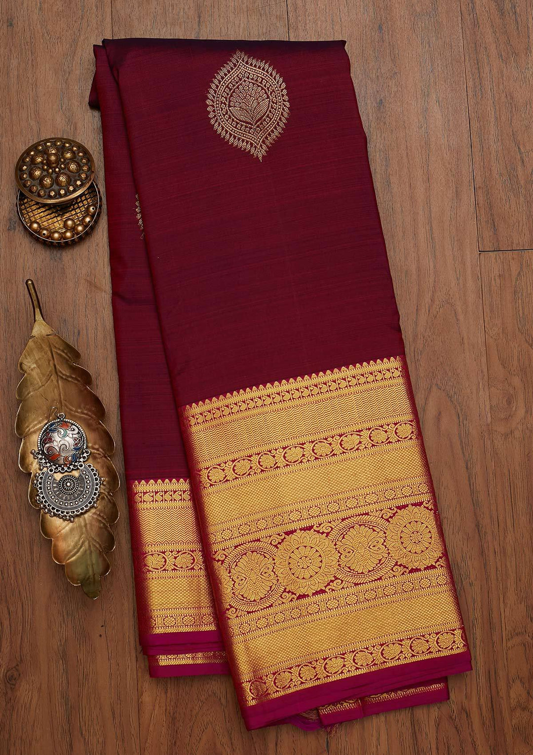 Purple Zariwork Pure Silk Designer Saree - koskii