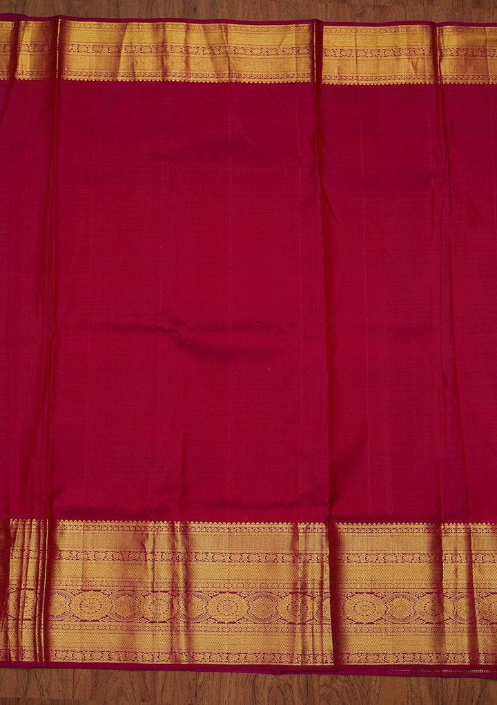 Purple Zariwork Pure Silk Designer Saree - koskii