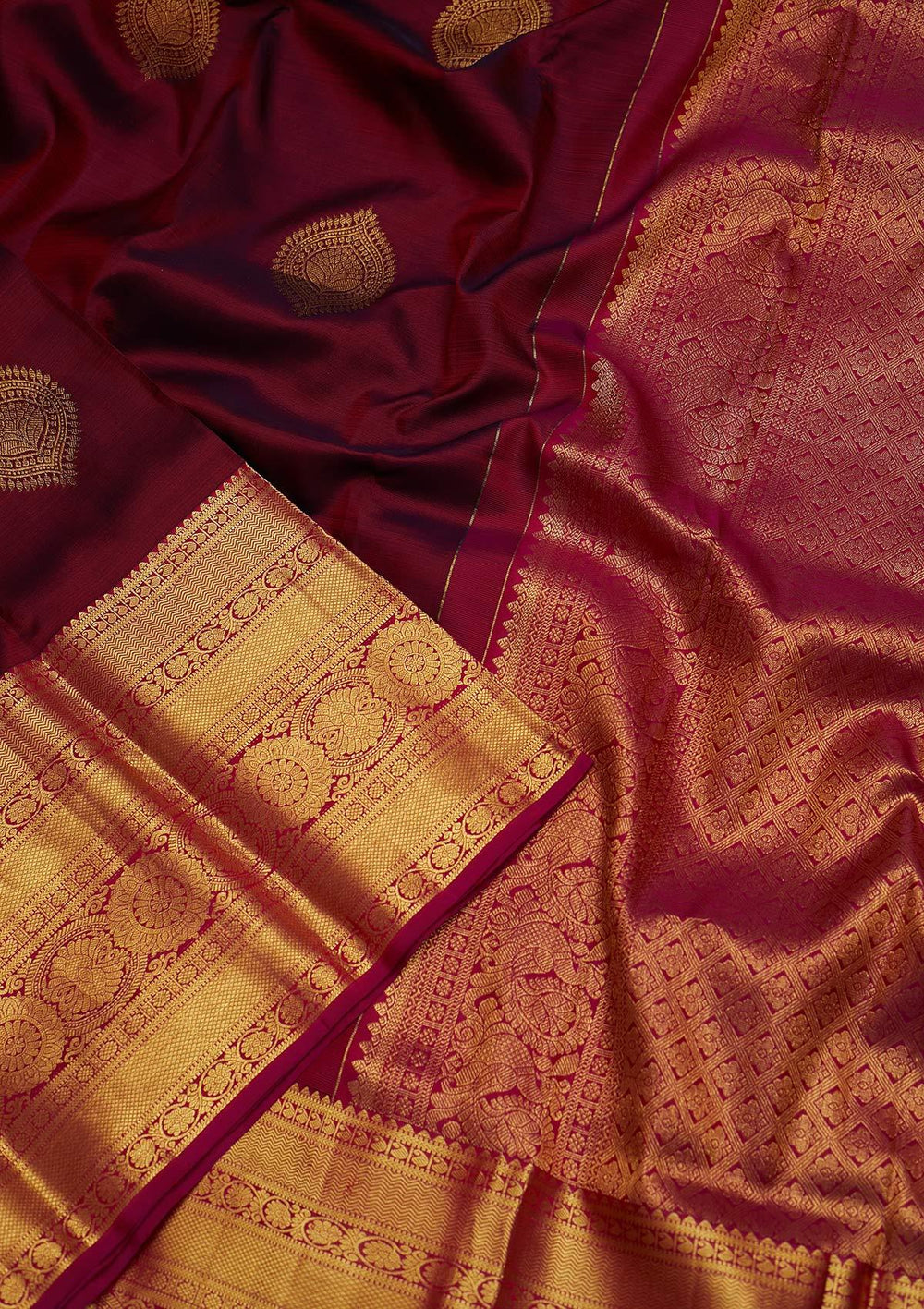 Purple Zariwork Pure Silk Designer Saree - koskii