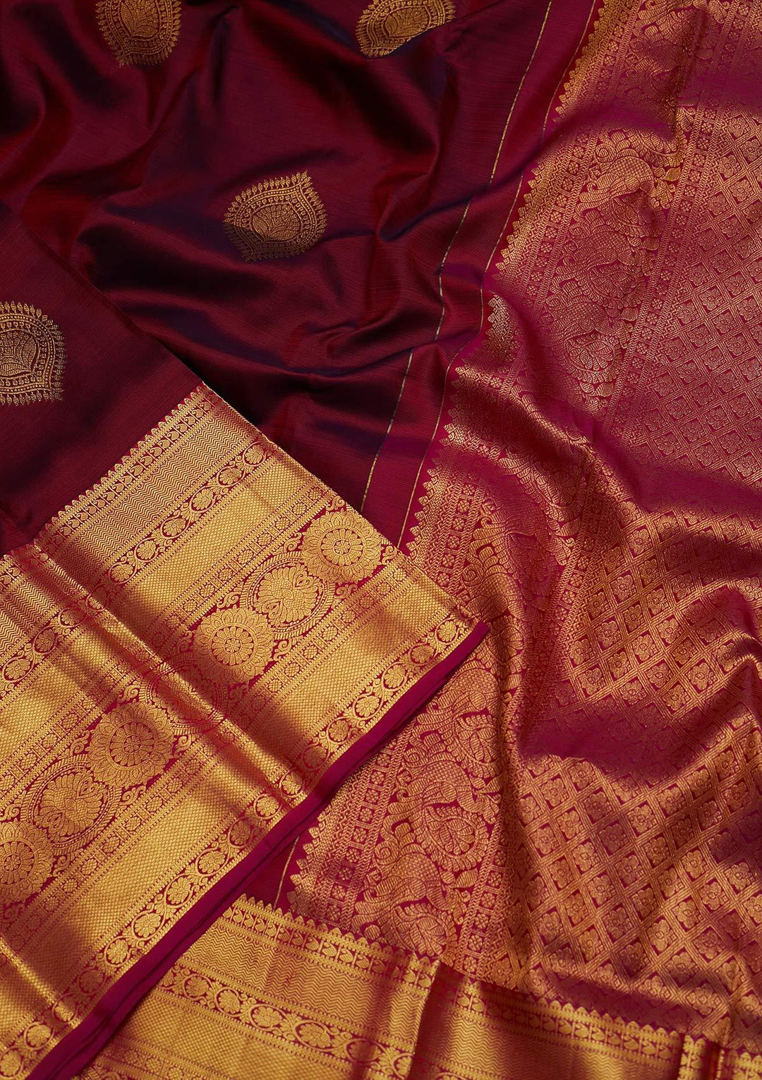 Purple Zariwork Pure Silk Designer Saree - koskii