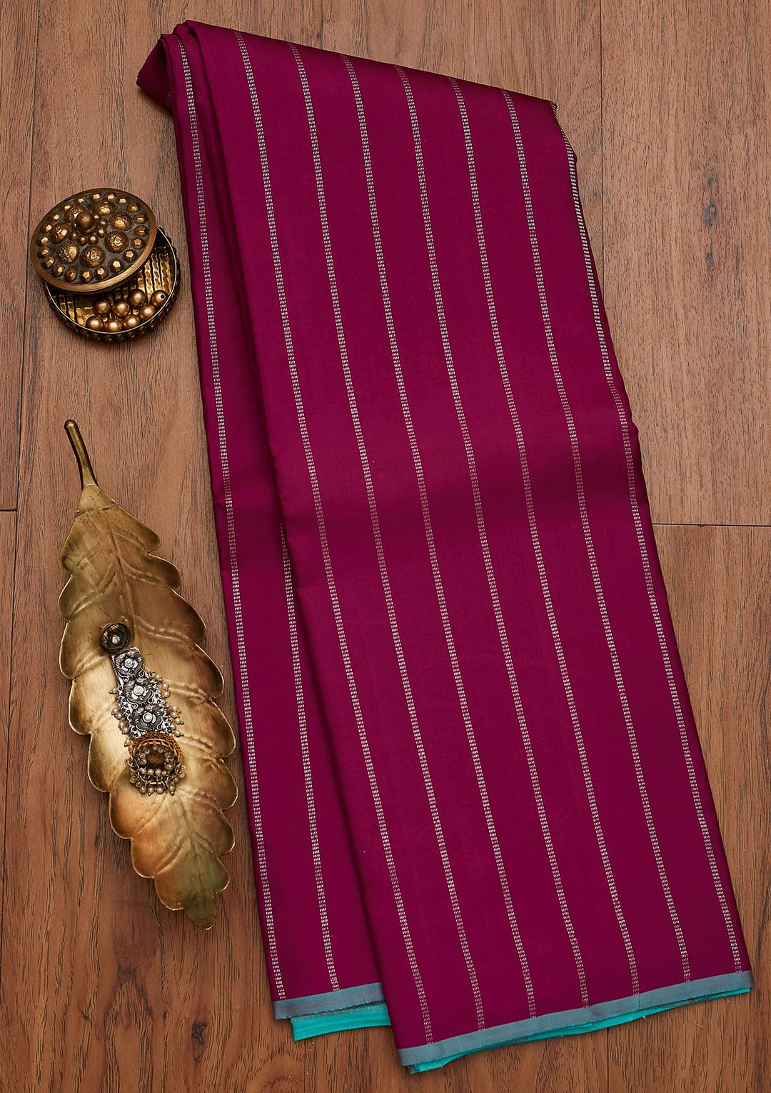 Purple Zariwork Pure Silk Designer Saree - koskii
