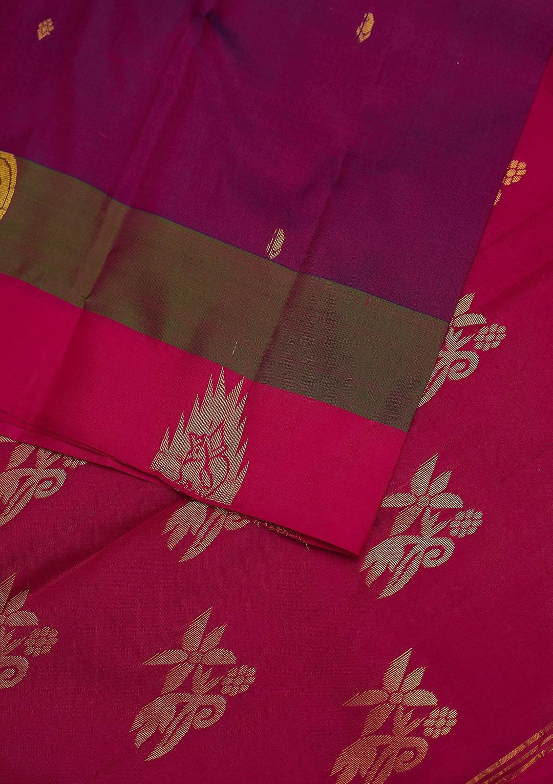 Purple Zariwork Pure Silk Designer Unstitched Saree - Koskii