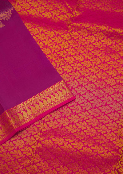 Purple Zariwork Pure Silk Designer Saree - Koskii