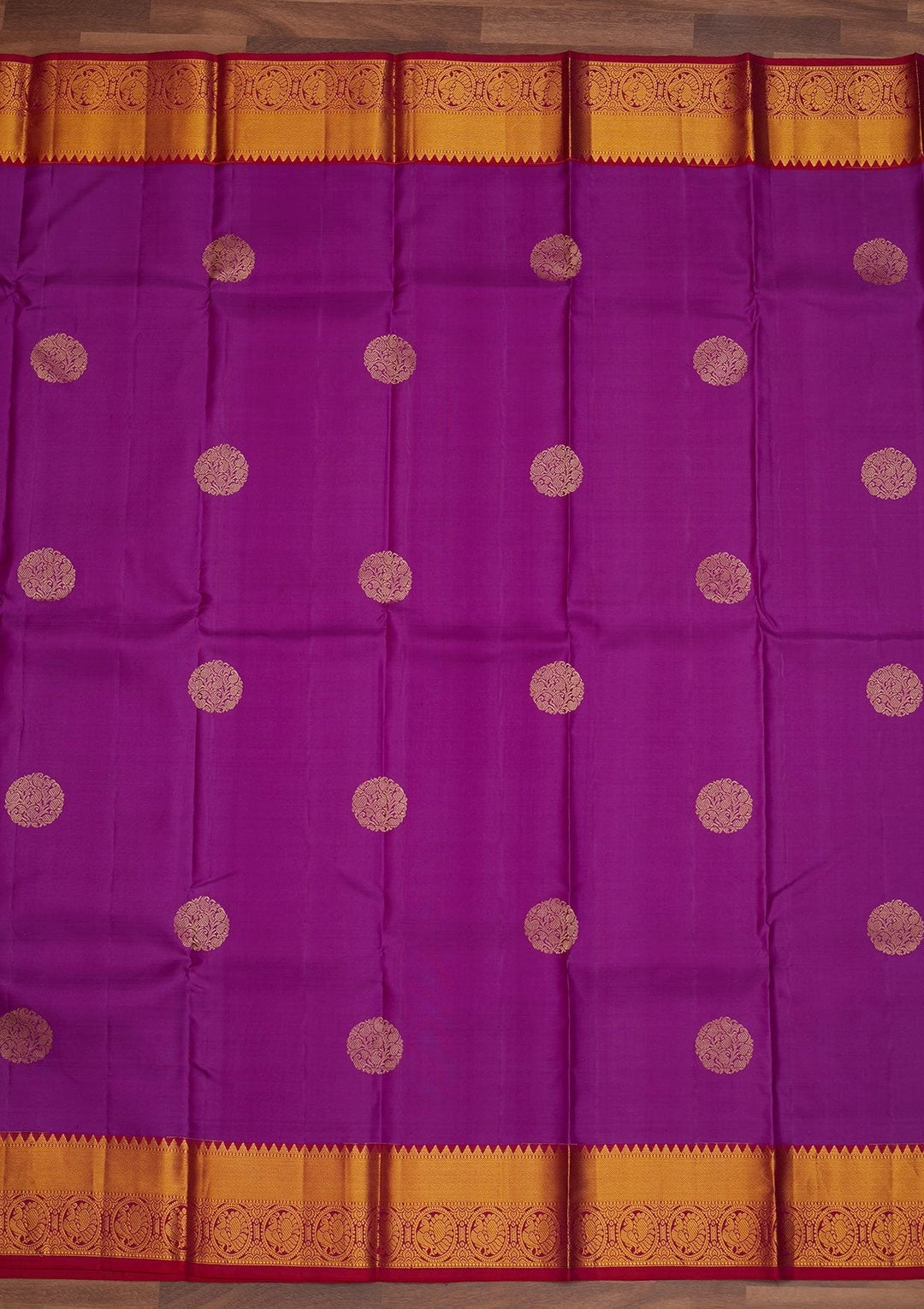Purple Zariwork Pure Silk Designer Saree - Koskii