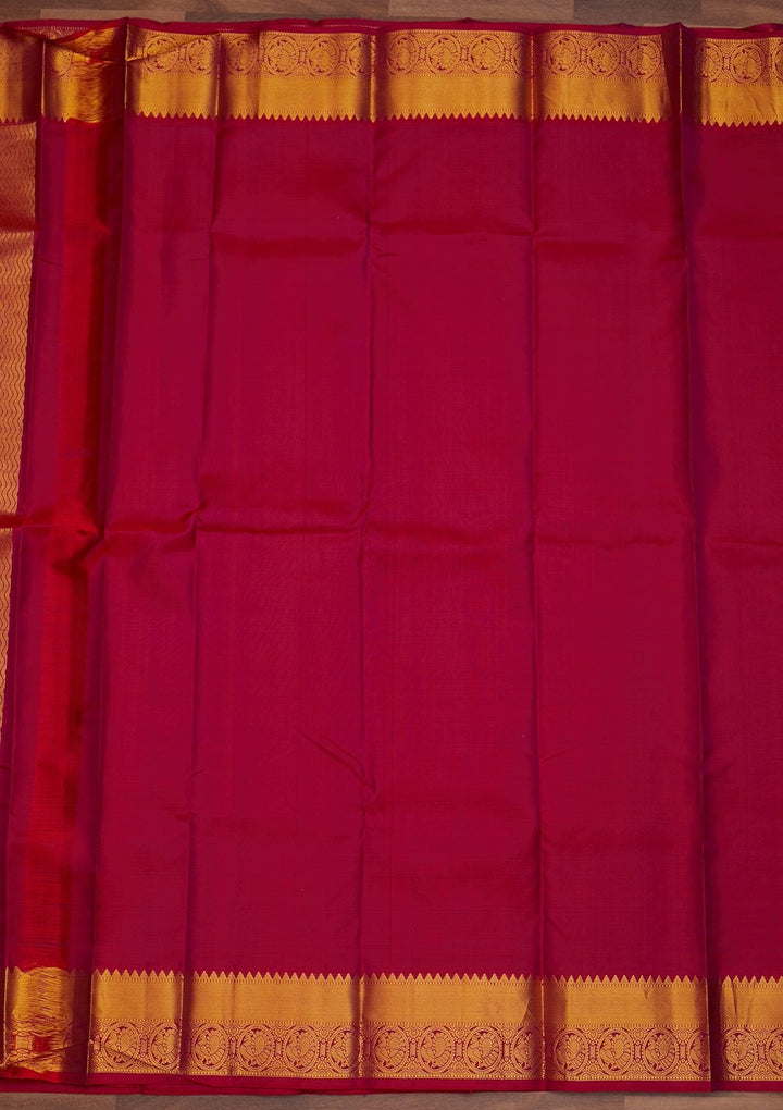 Purple Zariwork Pure Silk Designer Saree - Koskii