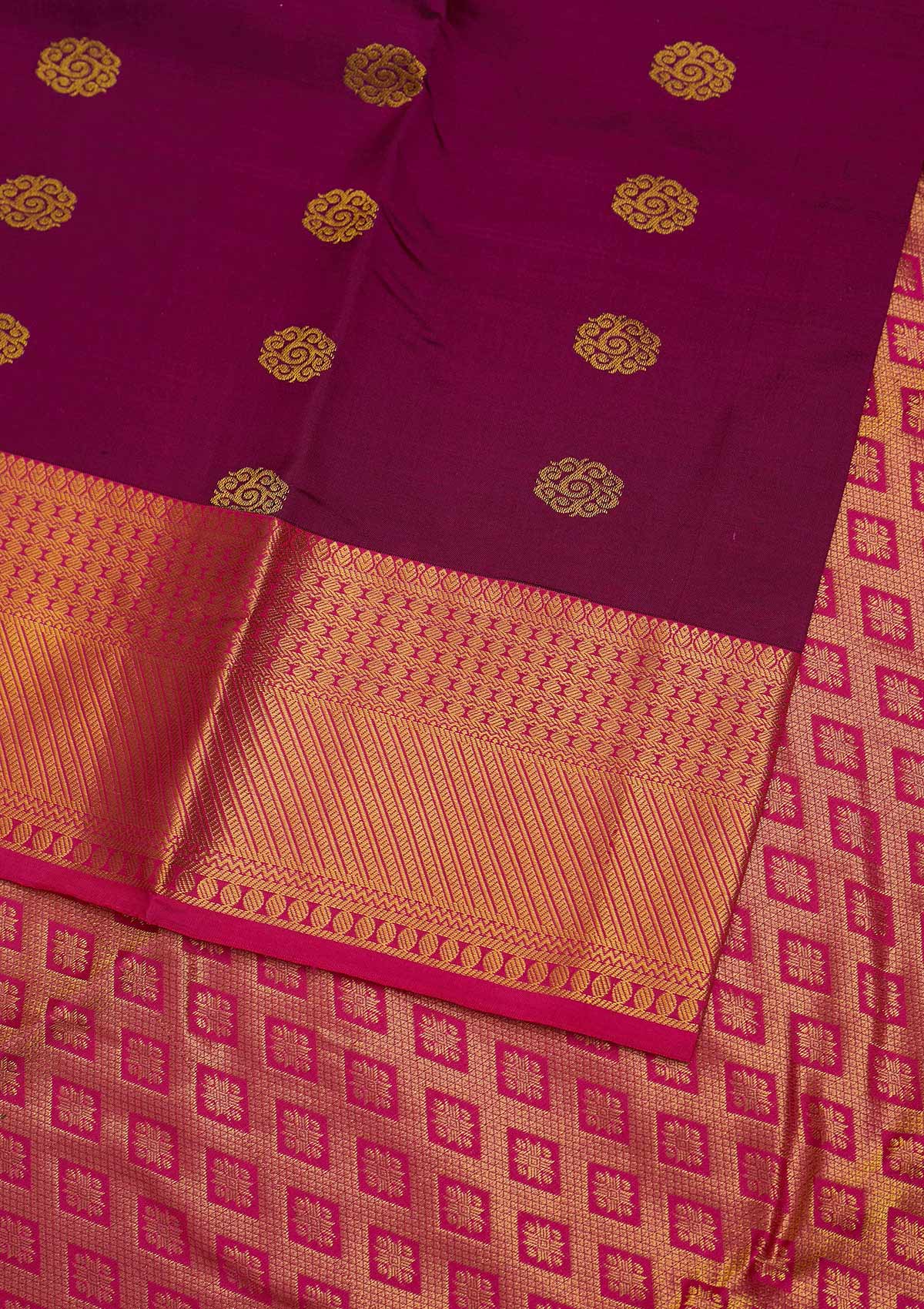 Purple Zariwork Pure Silk Designer Saree - Koskii