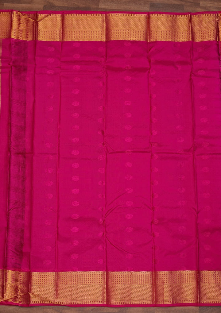 Purple Zariwork Pure Silk Designer Saree - Koskii
