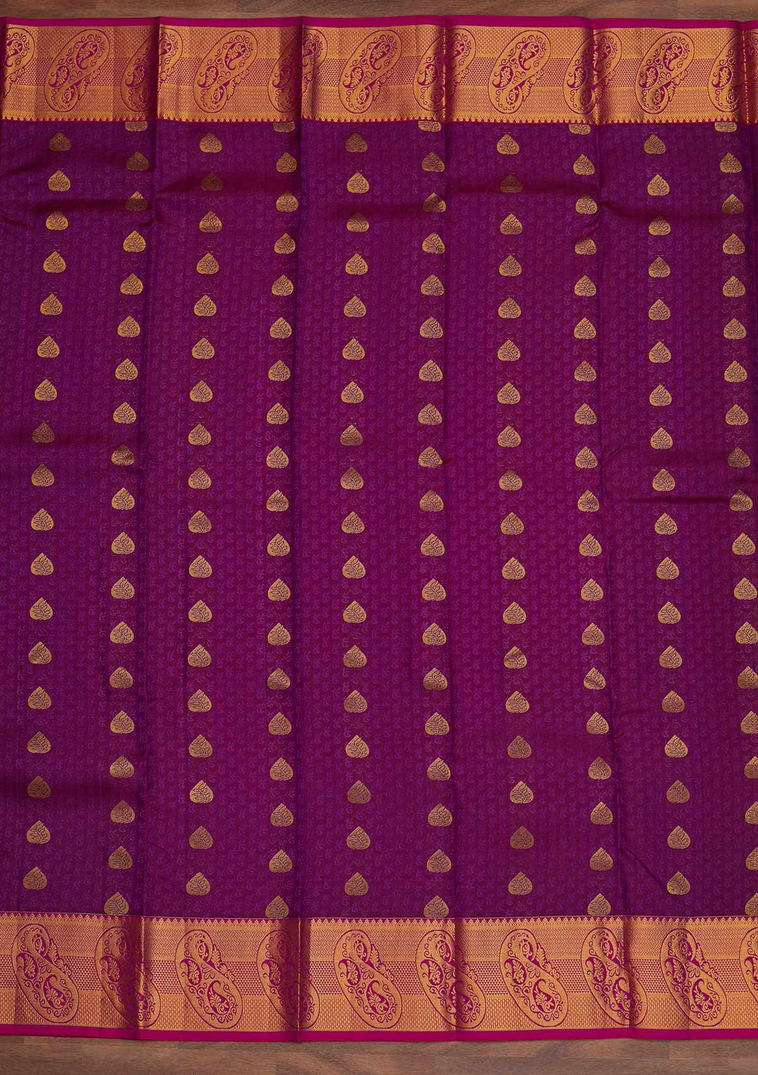 Purple Zariwork Pure Silk Designer Saree - Koskii