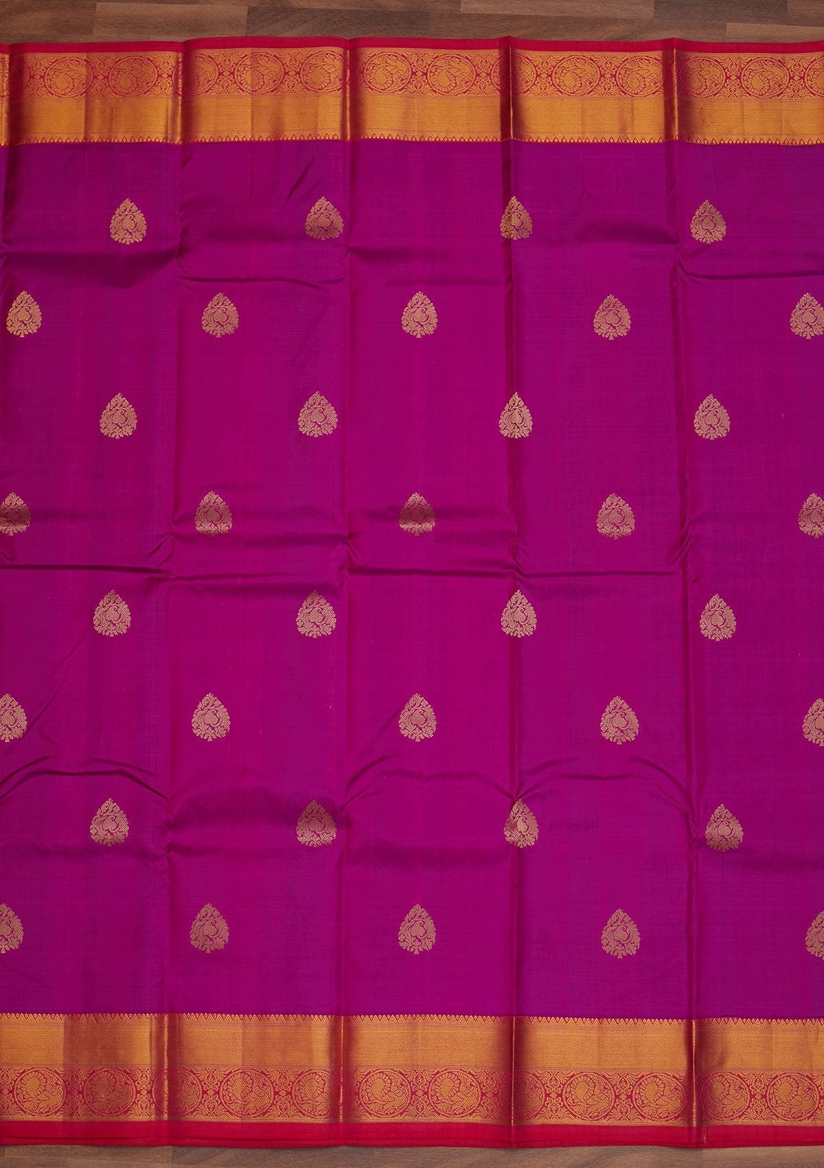 Purple Zariwork Pure Silk Designer Saree - Koskii