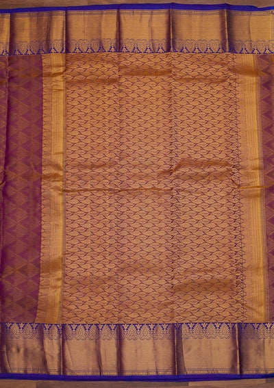 Purple Zariwork Pure Silk Designer Saree - Koskii