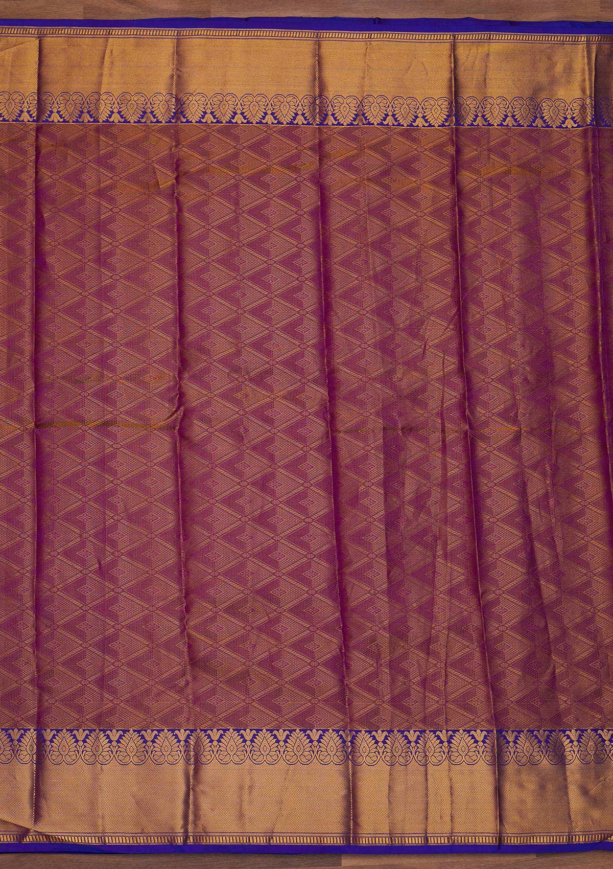 Purple Zariwork Pure Silk Designer Saree - Koskii