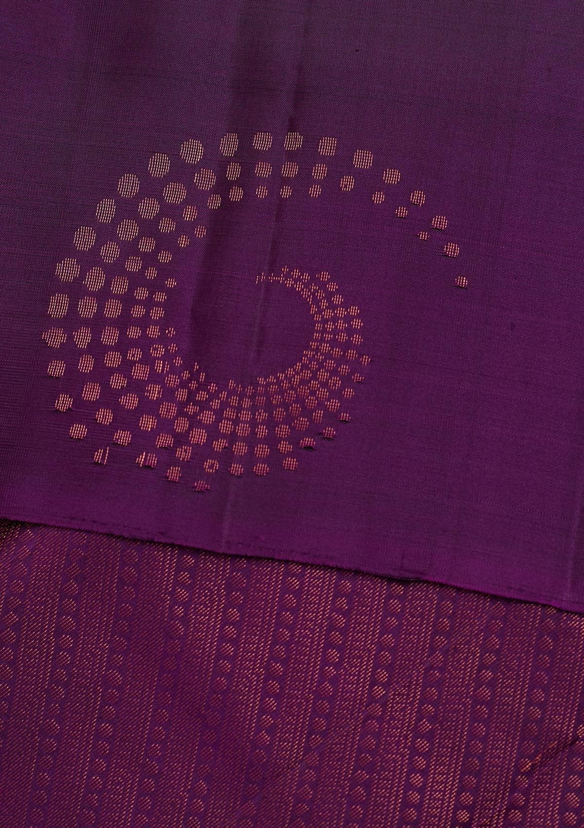 Purple Zariwork Pure Silk Designer Saree - Koskii