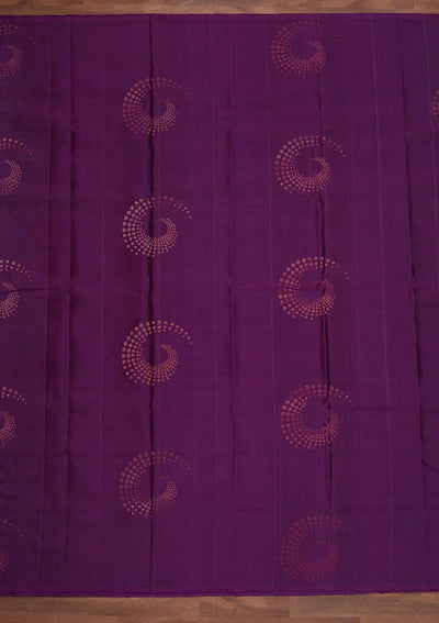 Purple Zariwork Pure Silk Designer Saree - Koskii