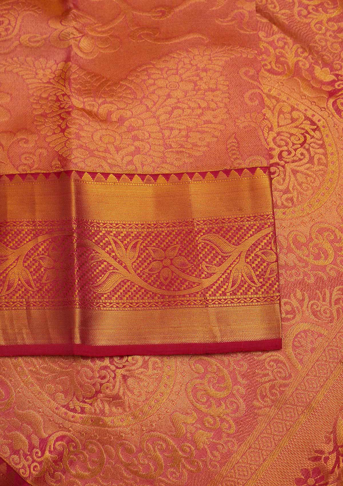 Purple Zariwork Pure Silk Designer Saree - Koskii