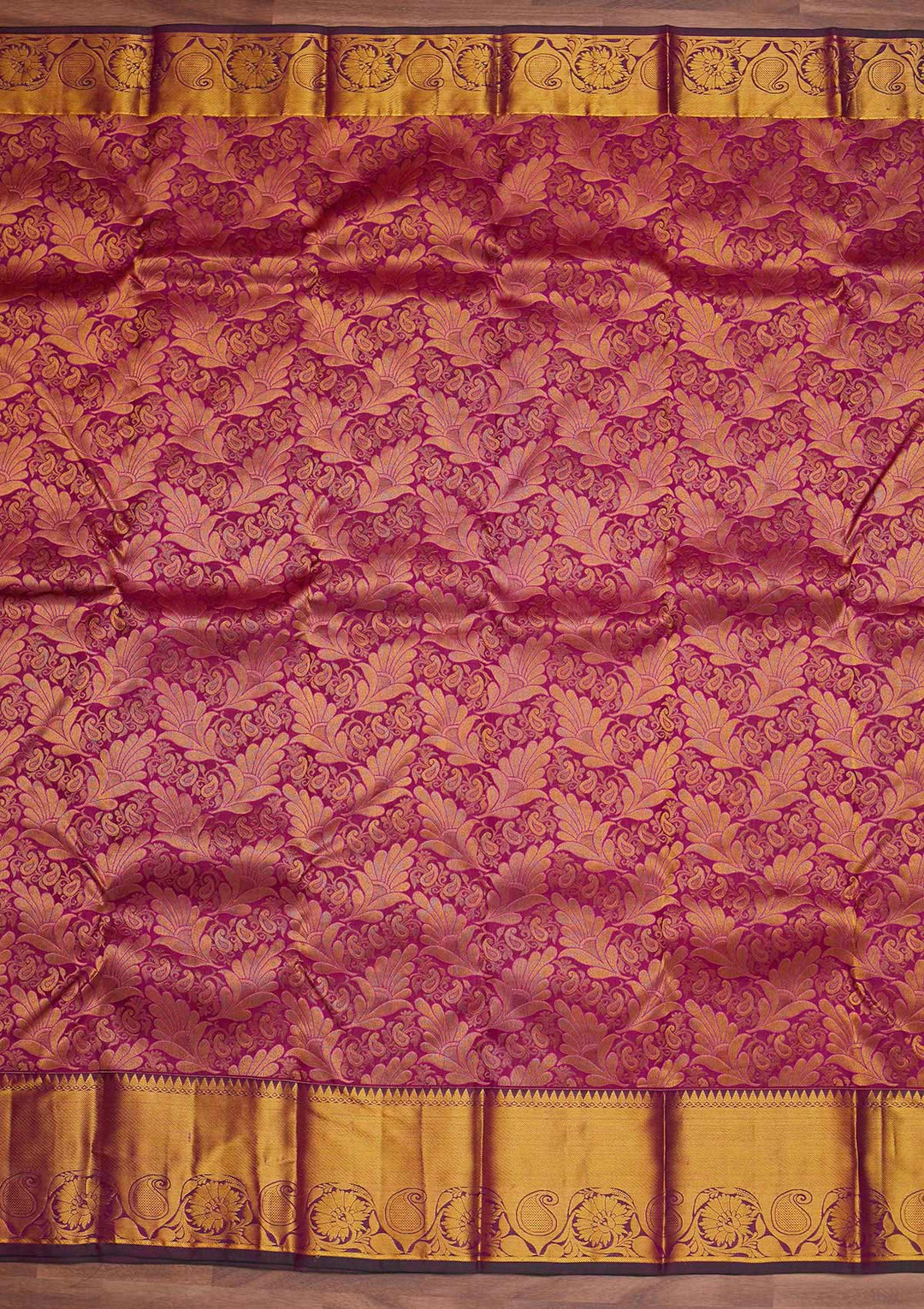 Purple Zariwork Pure Silk Designer Saree - Koskii