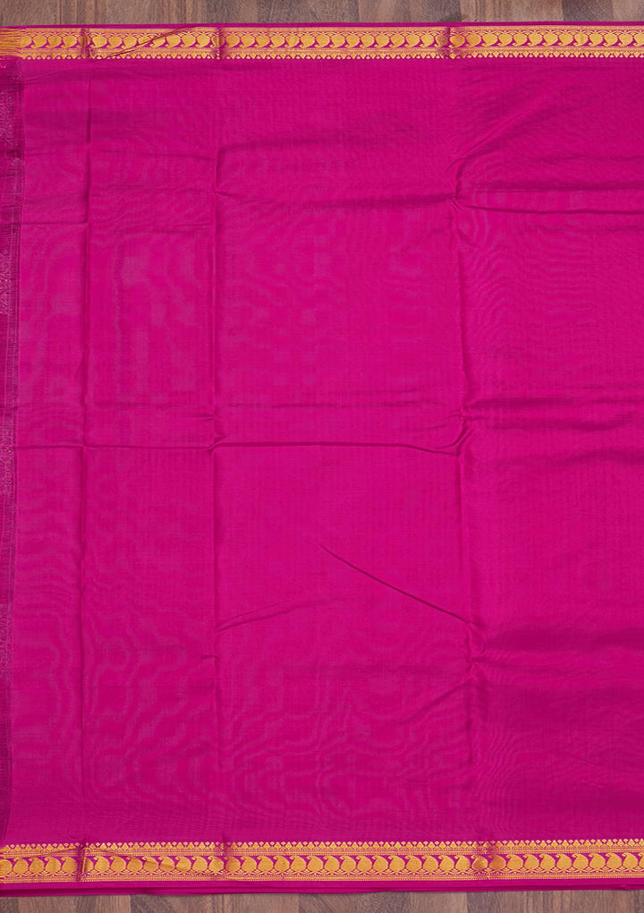 Purple Zariwork Pure Silk Saree-Koskii