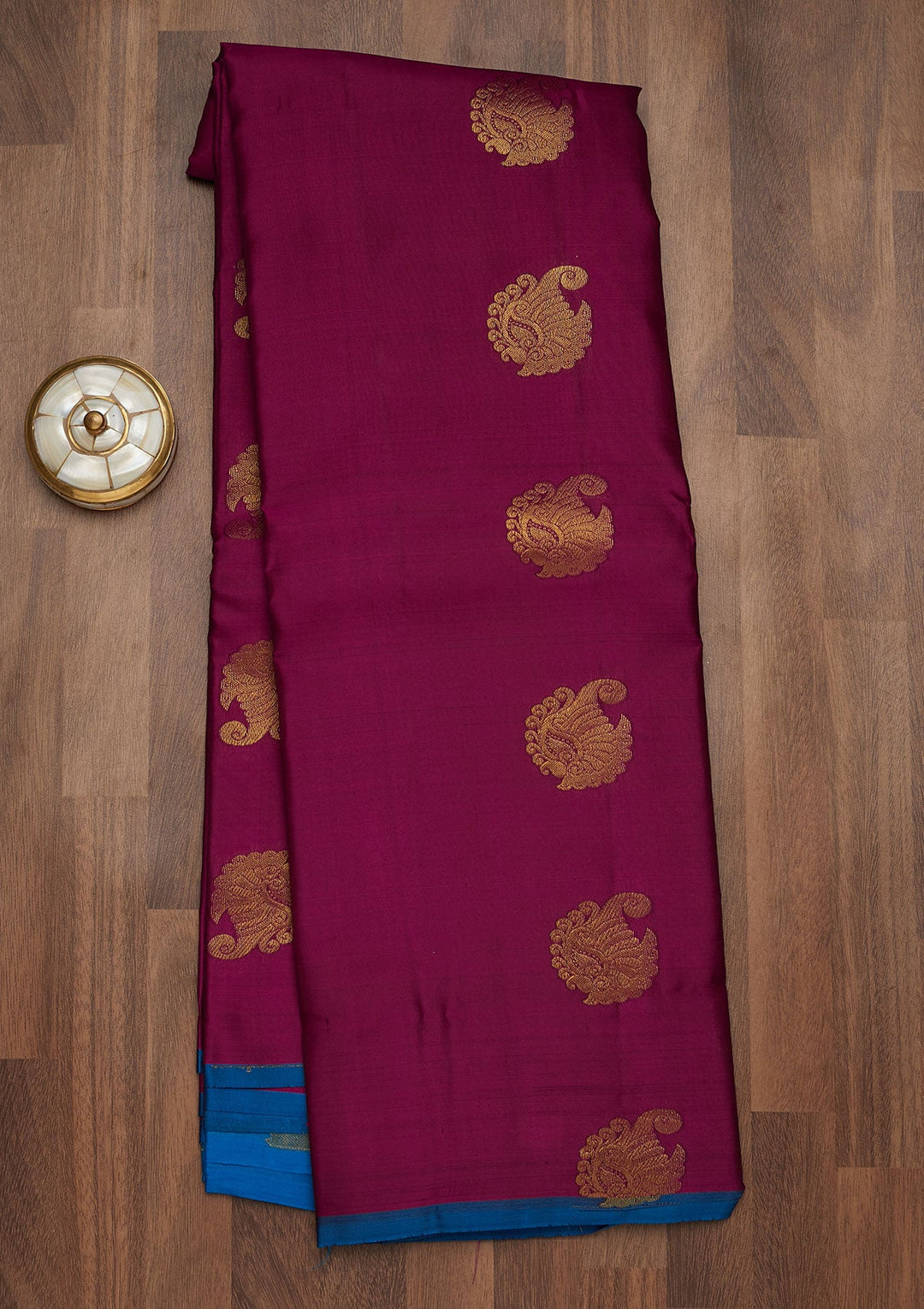 Purple Zariwork Pure Silk Saree-Koskii