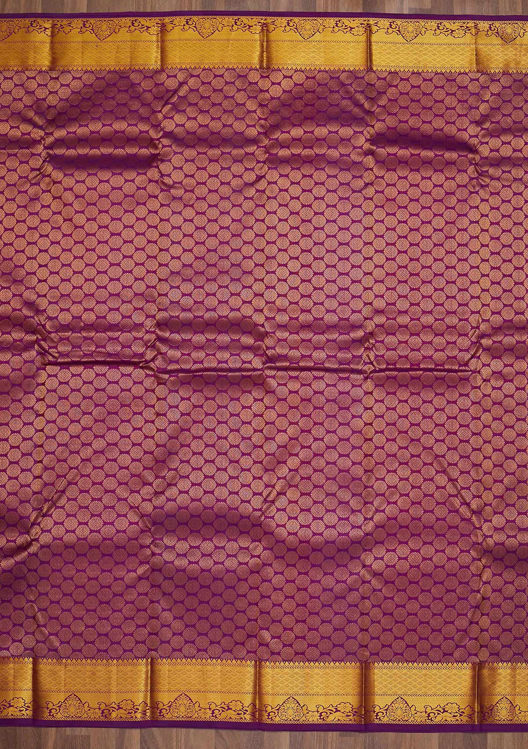 Purple Zariwork Pure Silk Saree-Koskii