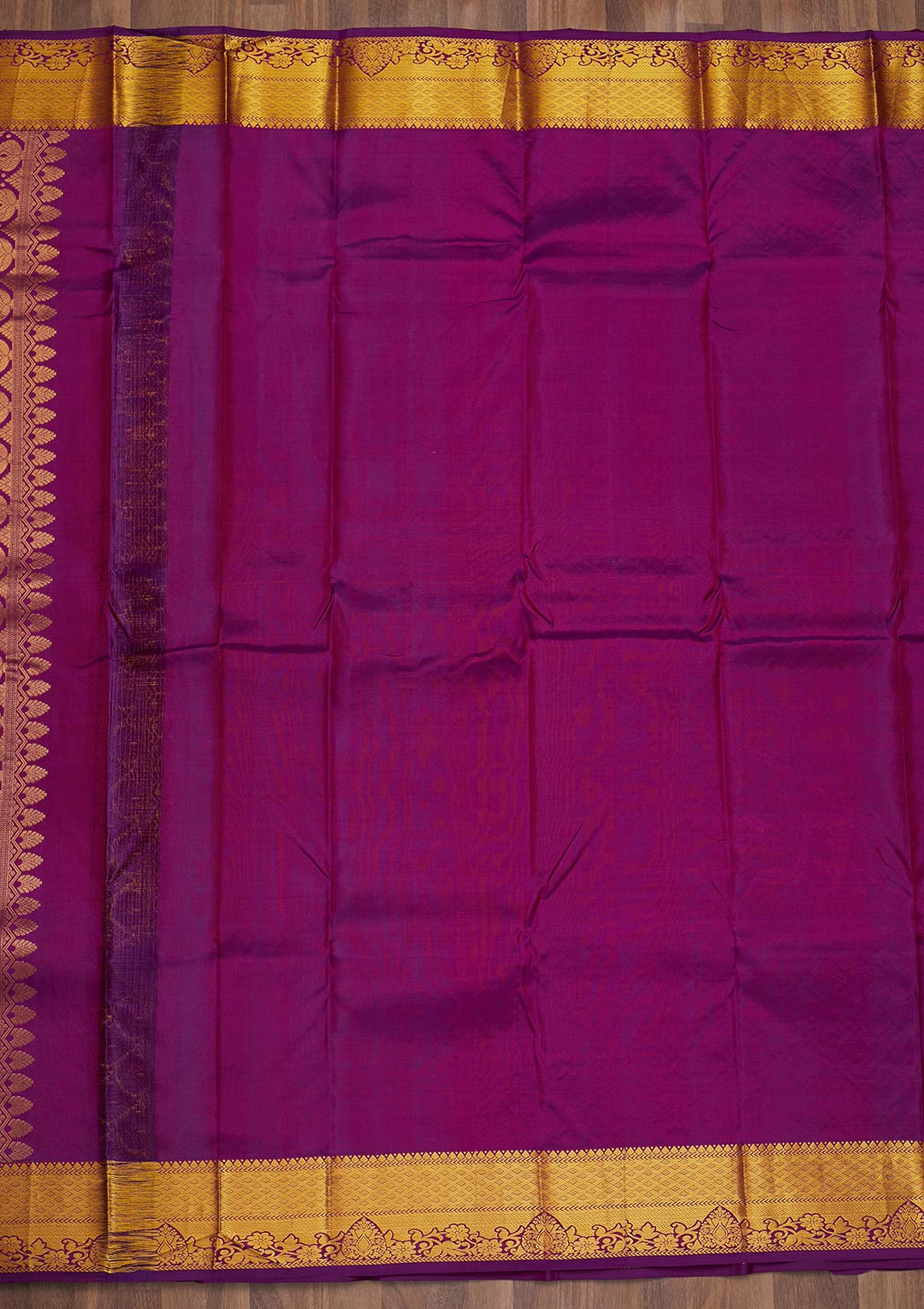 Purple Zariwork Pure Silk Saree-Koskii