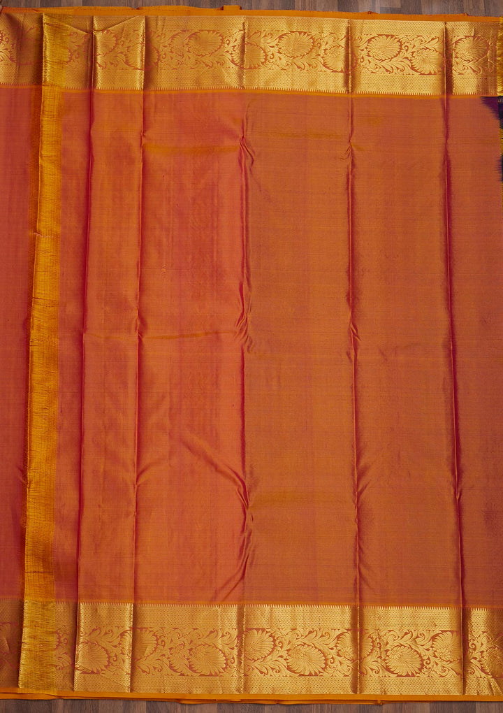 Purple Zariwork Pure Silk Saree-Koskii
