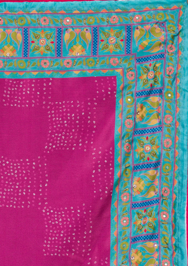 Rama Green Gotapatti Art Silk Lehenga-koskii
