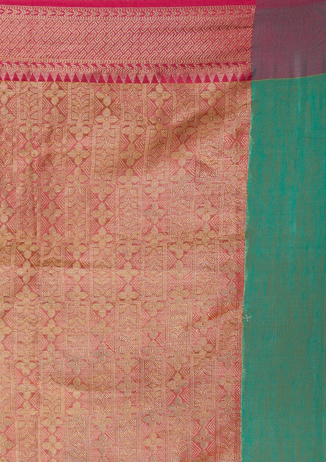 Rama Green Zariwork Art Silk Saree-Koskii