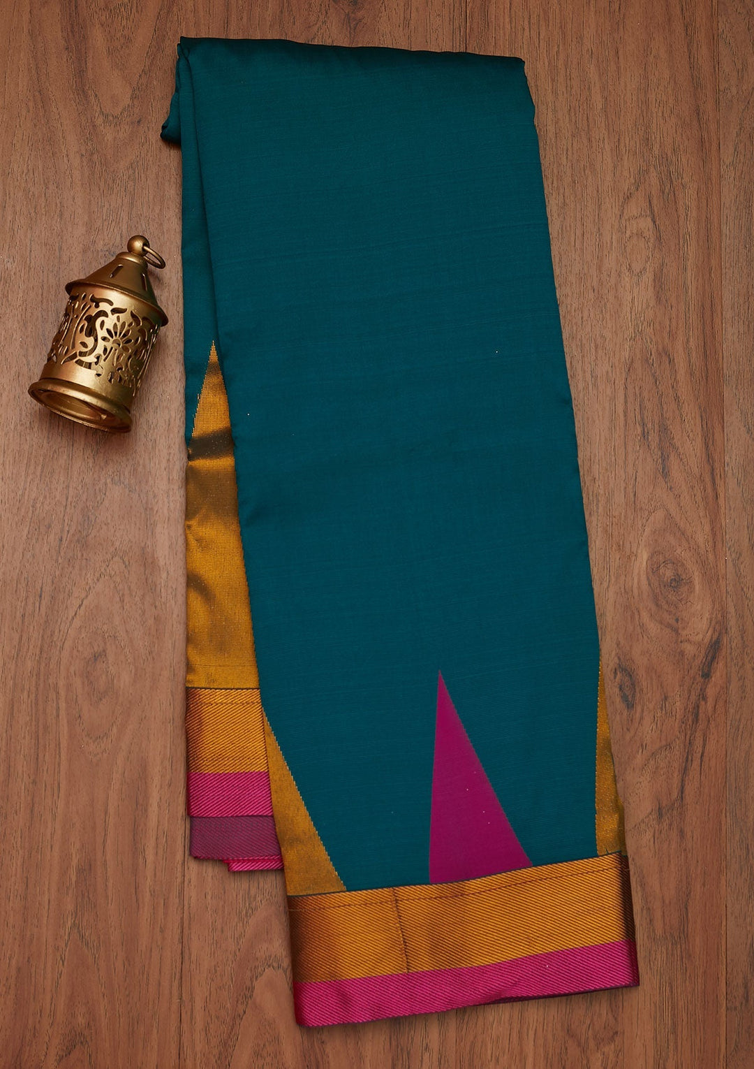 Rama Green Zariwork Art Silk Designer Saree - Koskii
