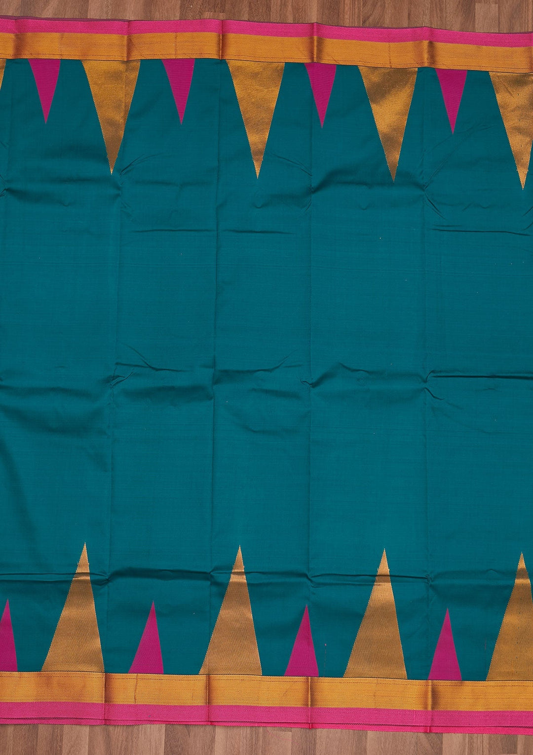 Rama Green Zariwork Art Silk Designer Saree - Koskii