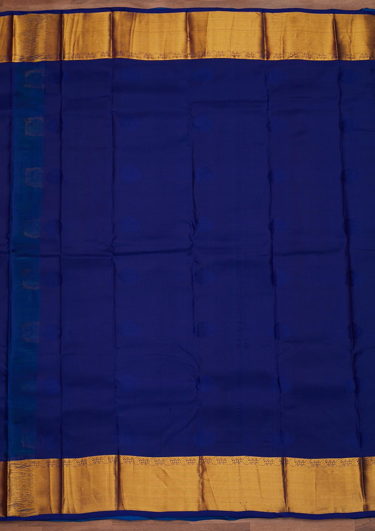 Rama Green Zariwork Pure Silk Designer Saree - Koskii