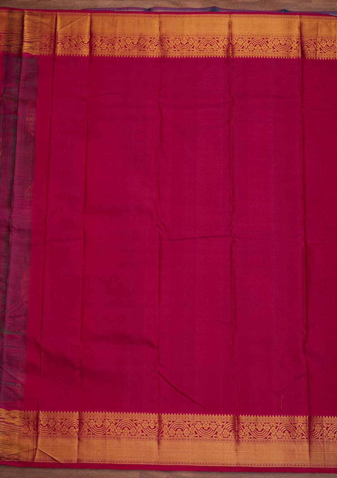 Rama Green Zariwork Pure Silk Designer Saree - Koskii