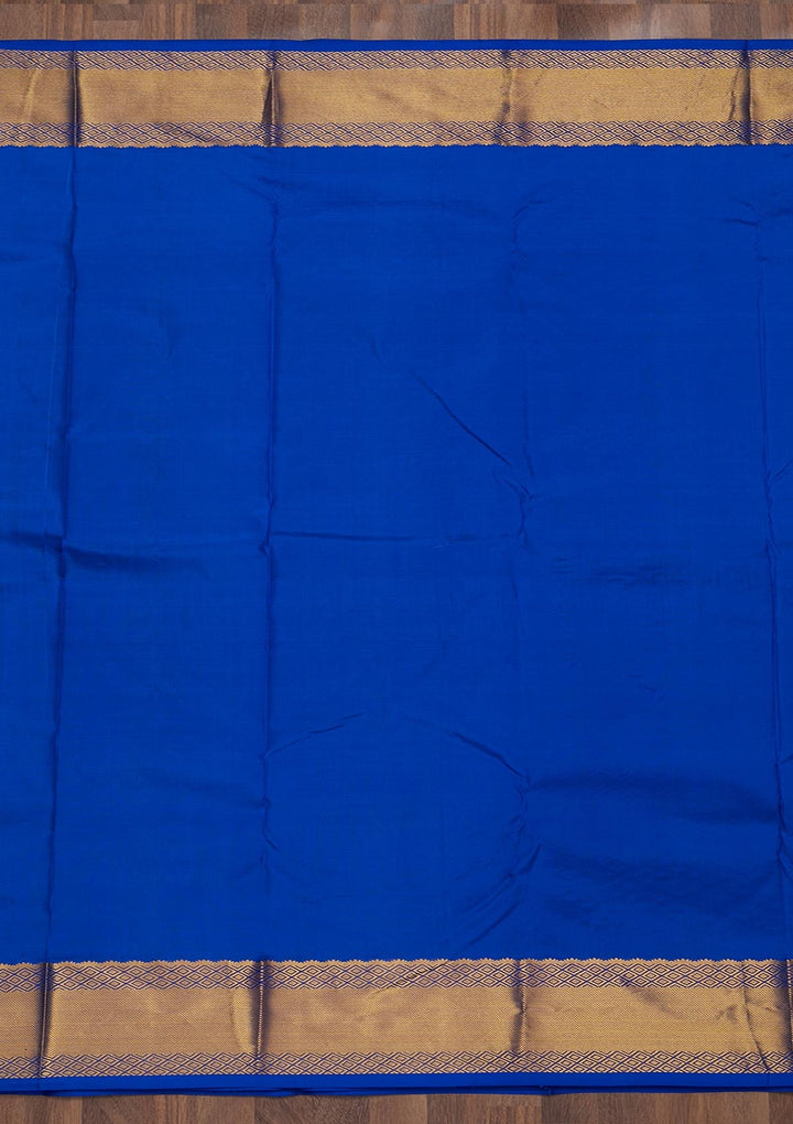 Rama Green Zariwork Pure Silk Saree-Koskii