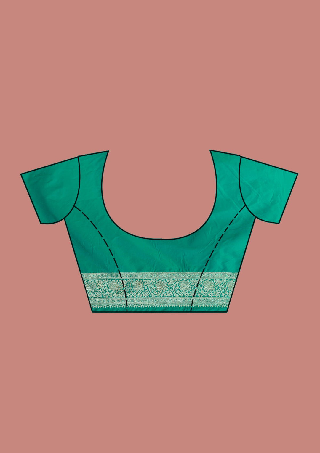 Rama Green Swarovski Art Silk Saree-Koskii
