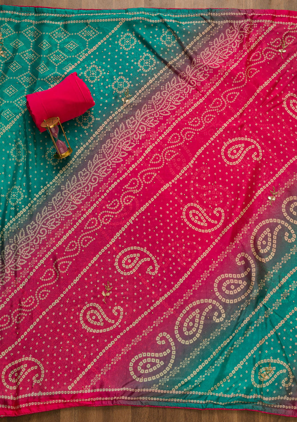 Rani Pink Gotapatti Brocade Salwar Kameez-Koskii