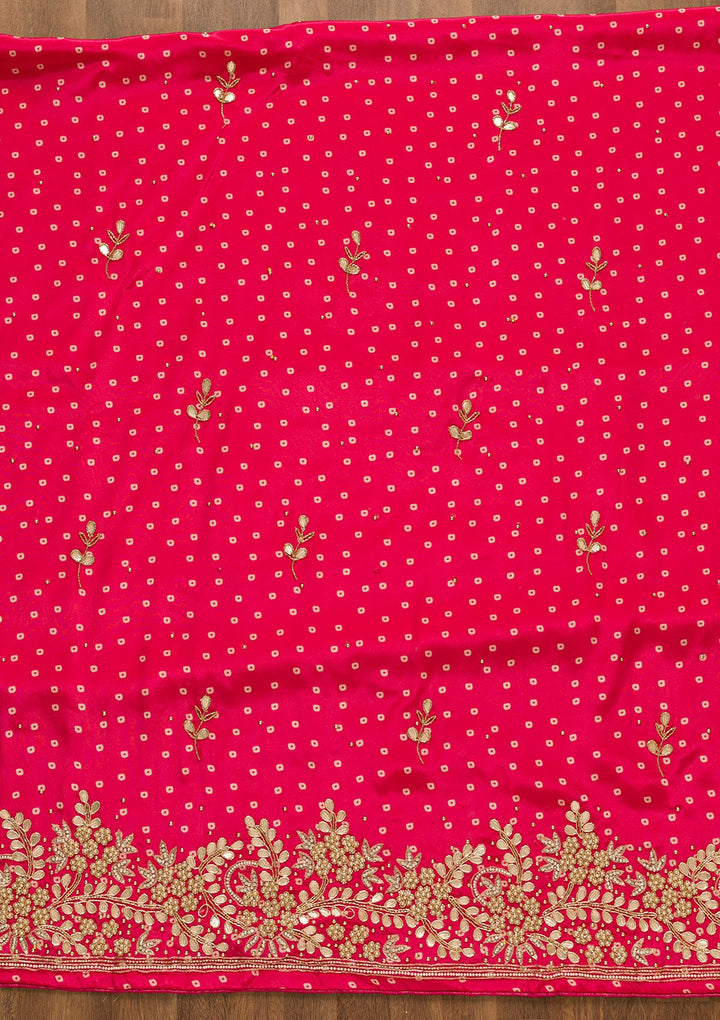 Rani Pink Gotapatti Brocade Salwar Kameez-Koskii