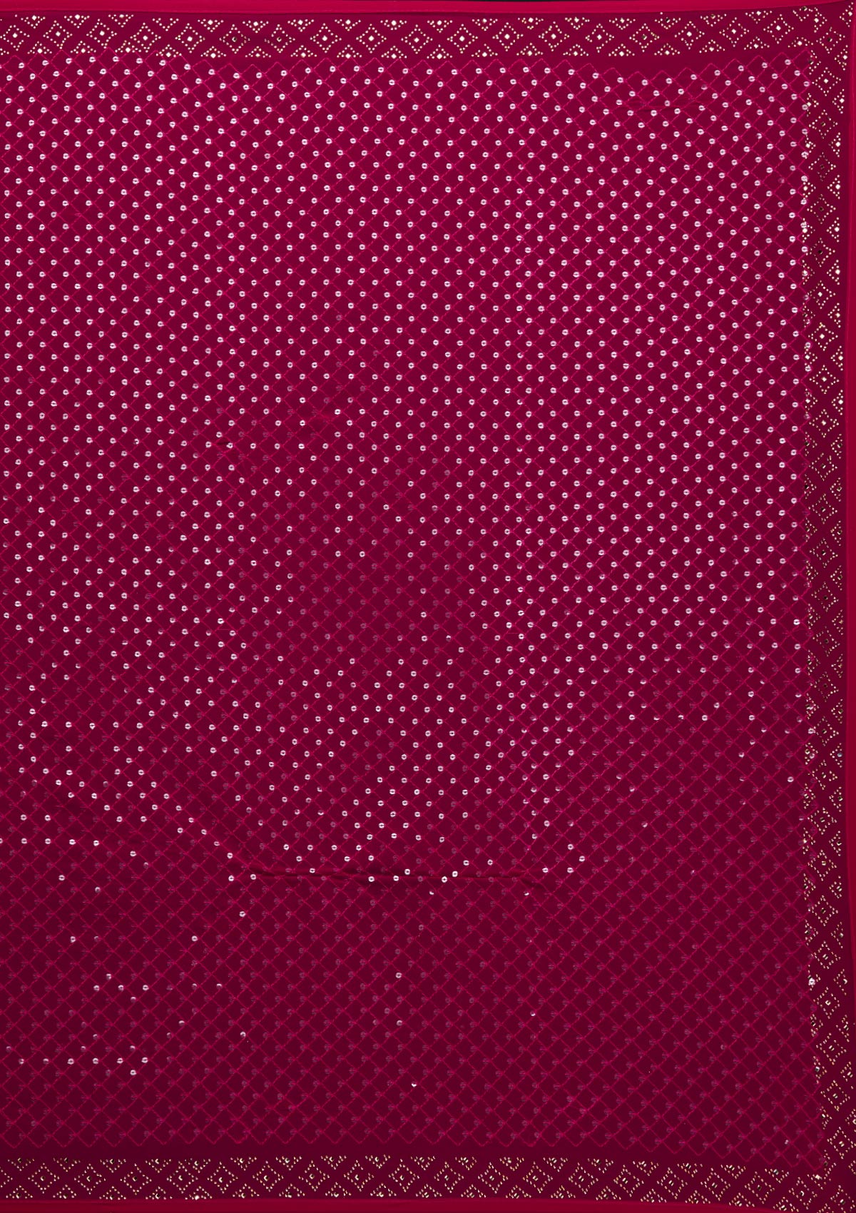 Rani Pink Sequins Georgette Saree - Koskii