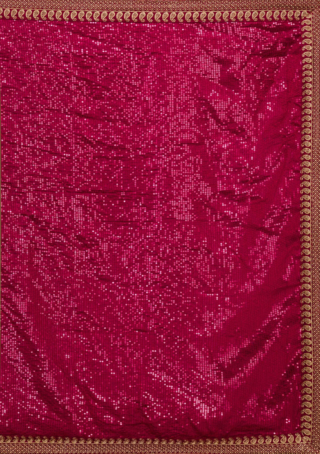 Rani Pink Sequins Georgette Designer Saree-Koskii