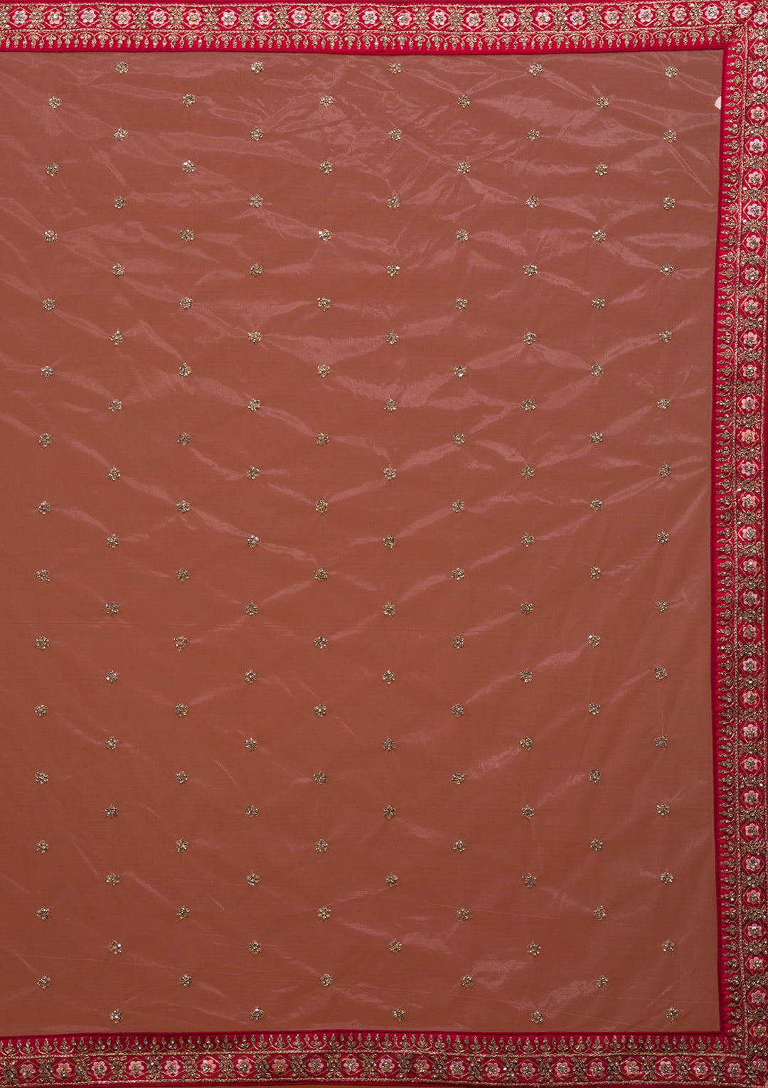 Rani Pink Stonework Raw Silk Designer Lehenga-Koskii