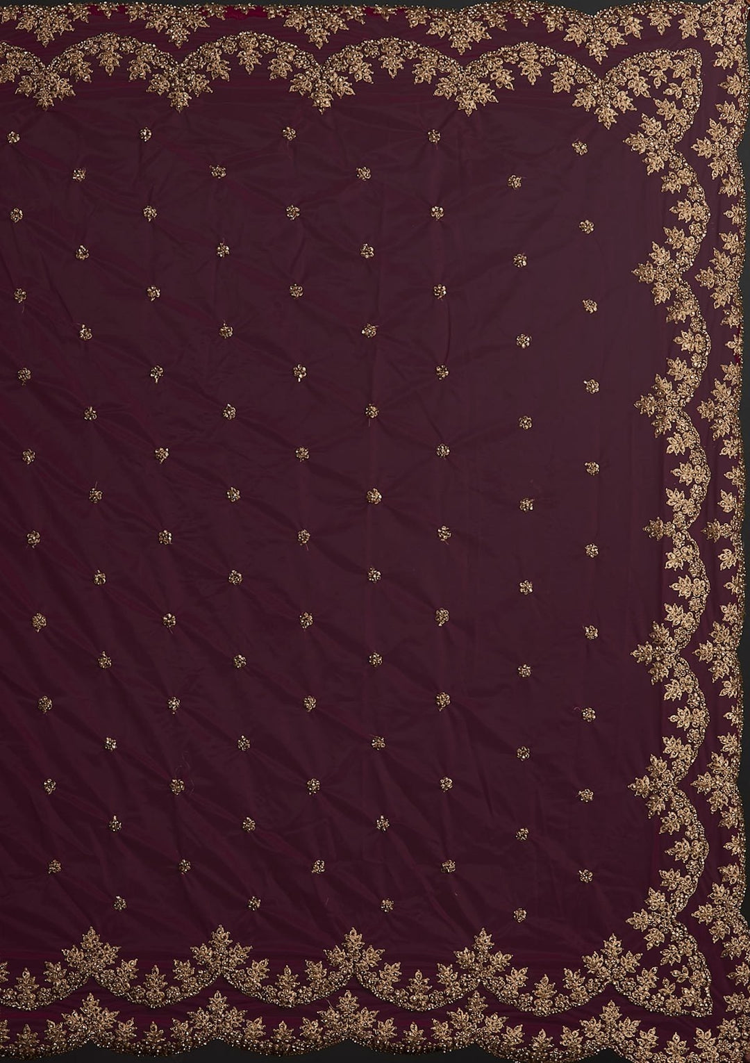Rani Pink Stonework Raw Silk Designer Semi-Stitched Lehenga - koskii