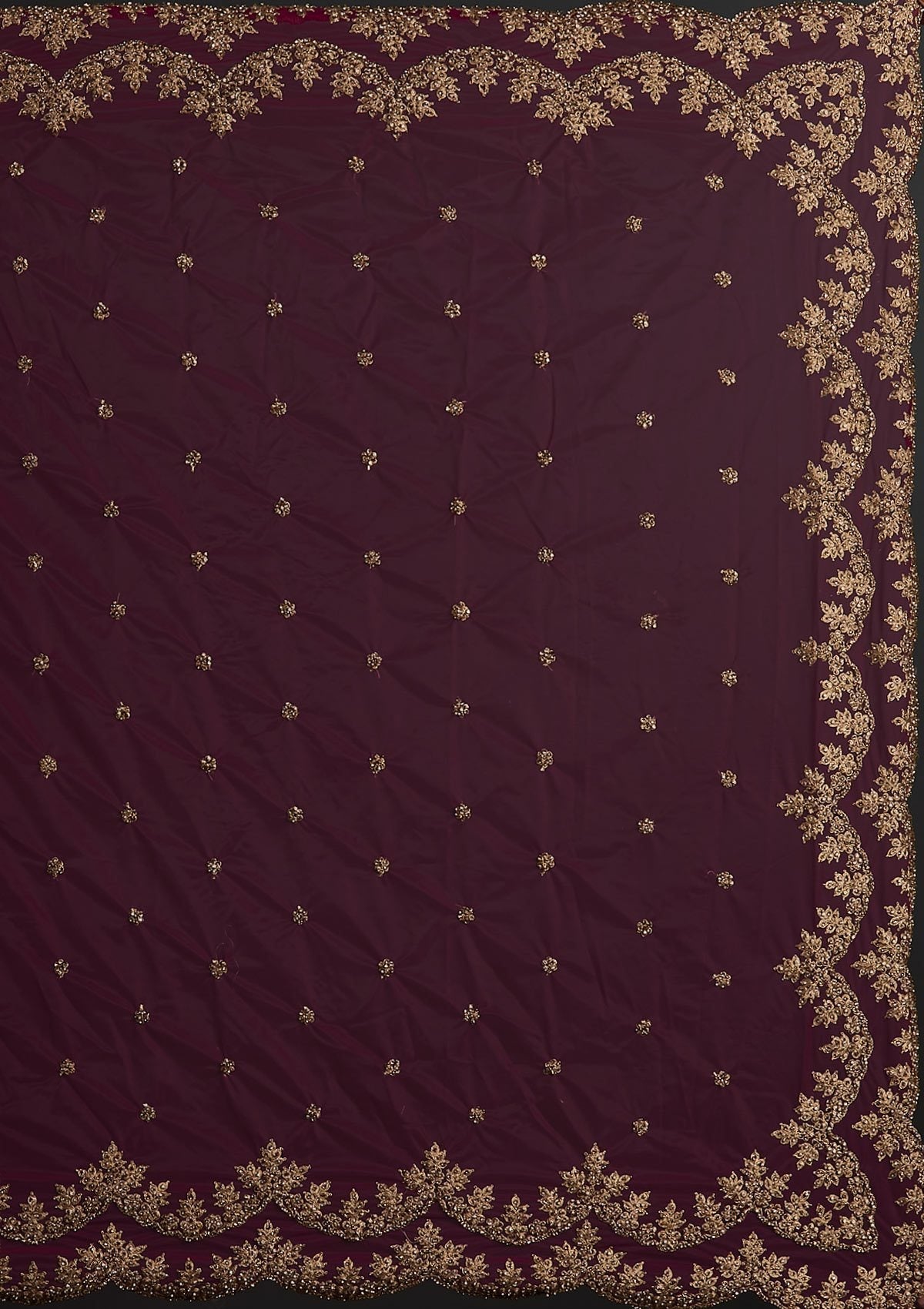 Rani Pink Stonework Raw Silk Designer Semi-Stitched Lehenga - koskii