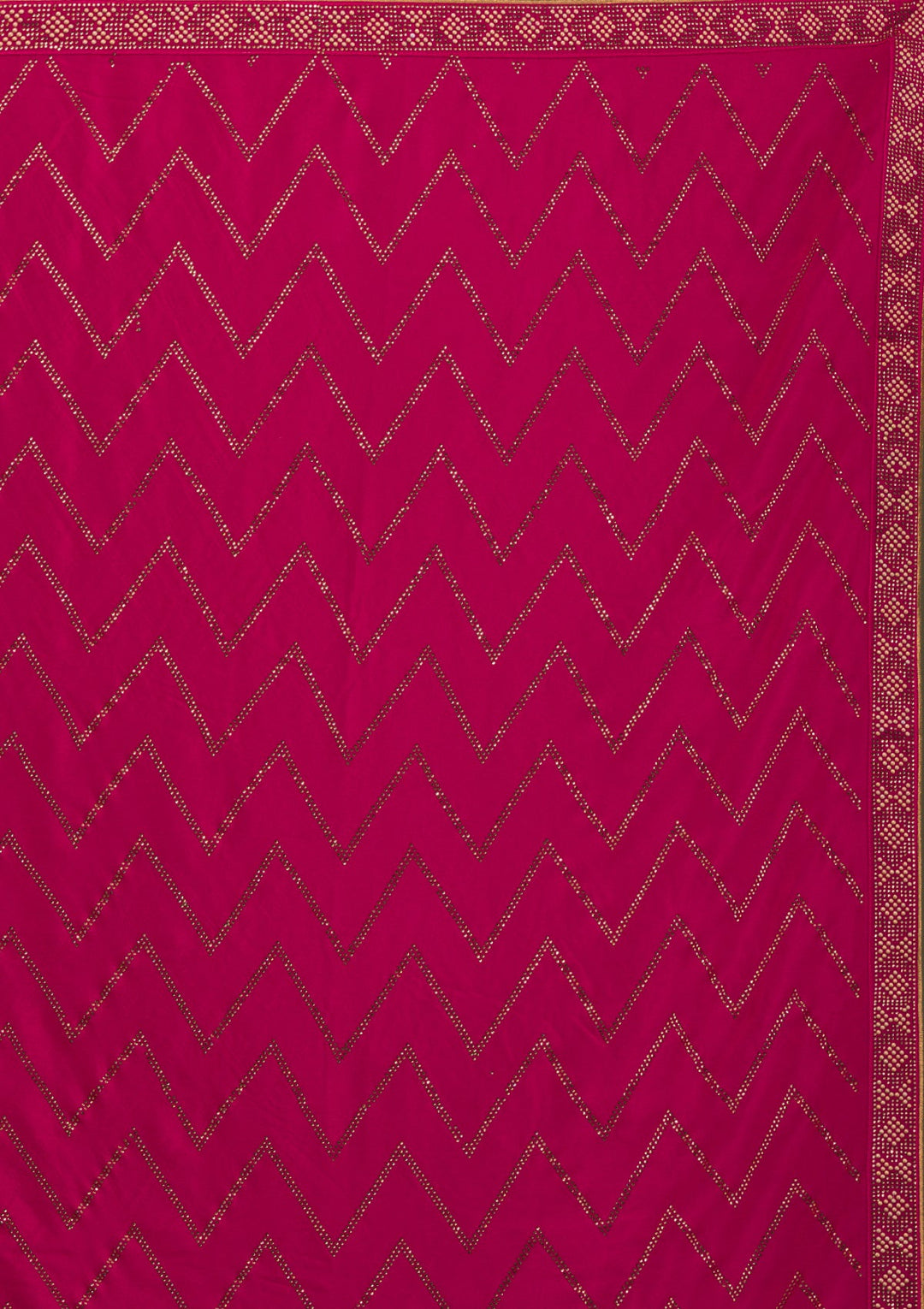 Mauve Printed Semi Crepe Unstitched Saree-Koskii