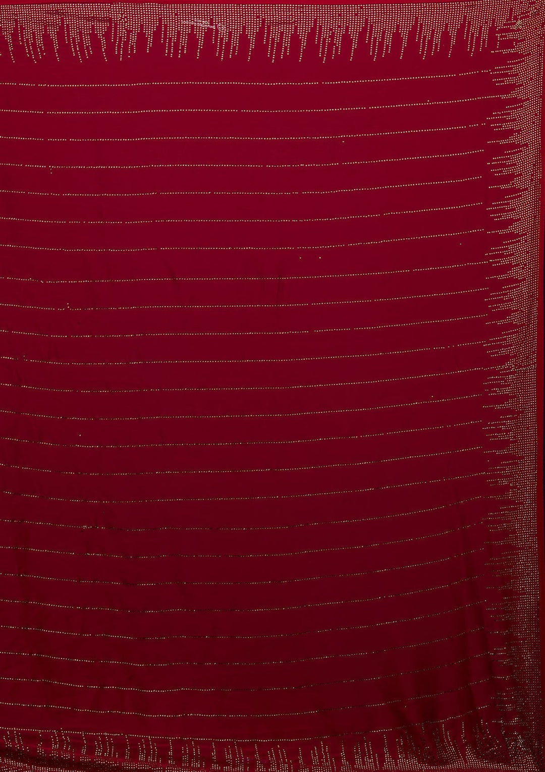 Rani Pink Swarovski Satin Designer Saree - Koskii