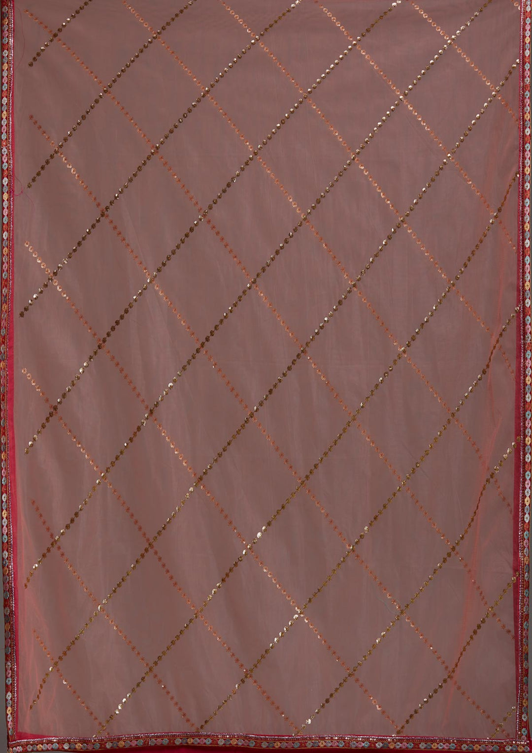 Rani Pink Threadwork Georgette Designer Lehenga-Koskii